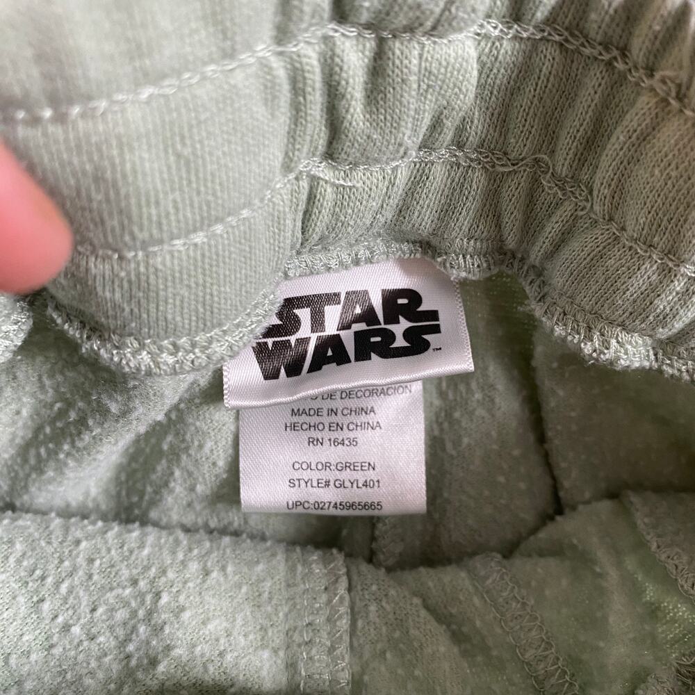 Disney Star Wars Yoda Sage Green Sweatpants / Sweater Set Outfit Sz 4t - Picture 5 of 9